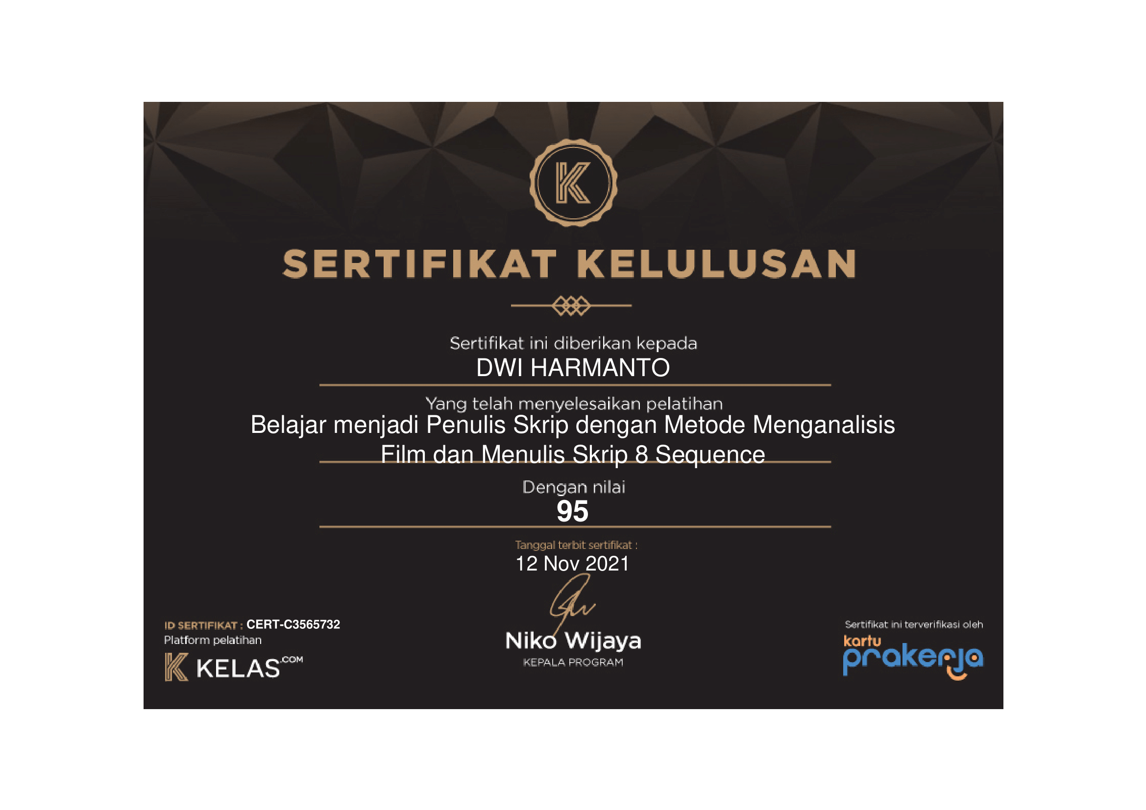 Certificate